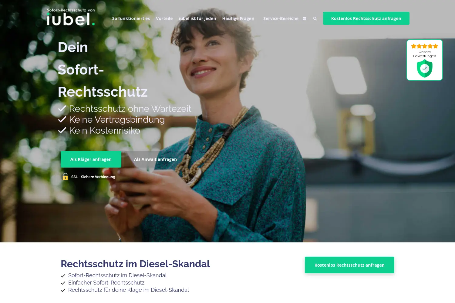 Website der Firma Claim Solutions GmbH