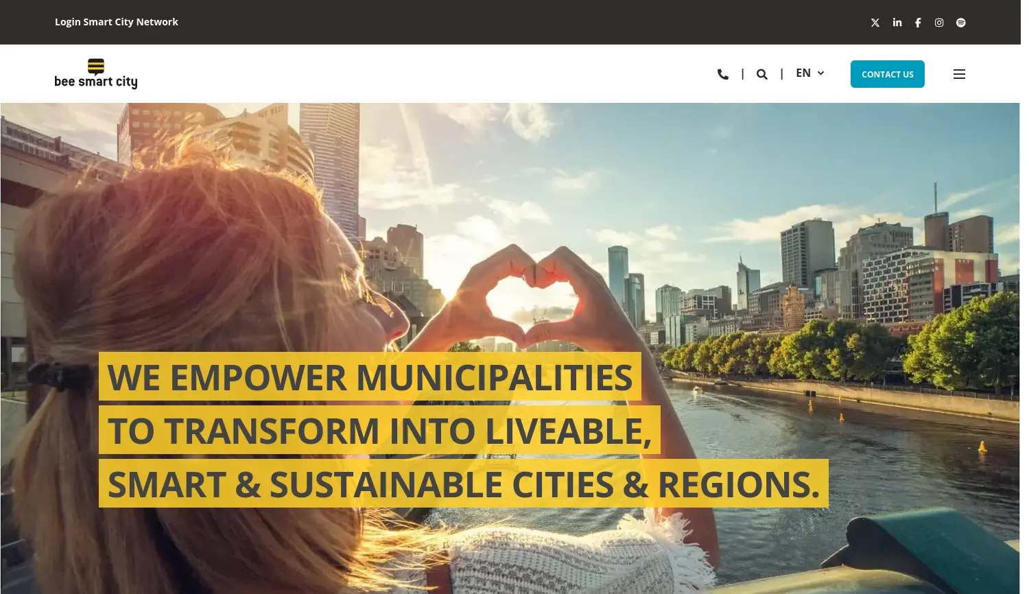 Website der Firma bee smart city GmbH