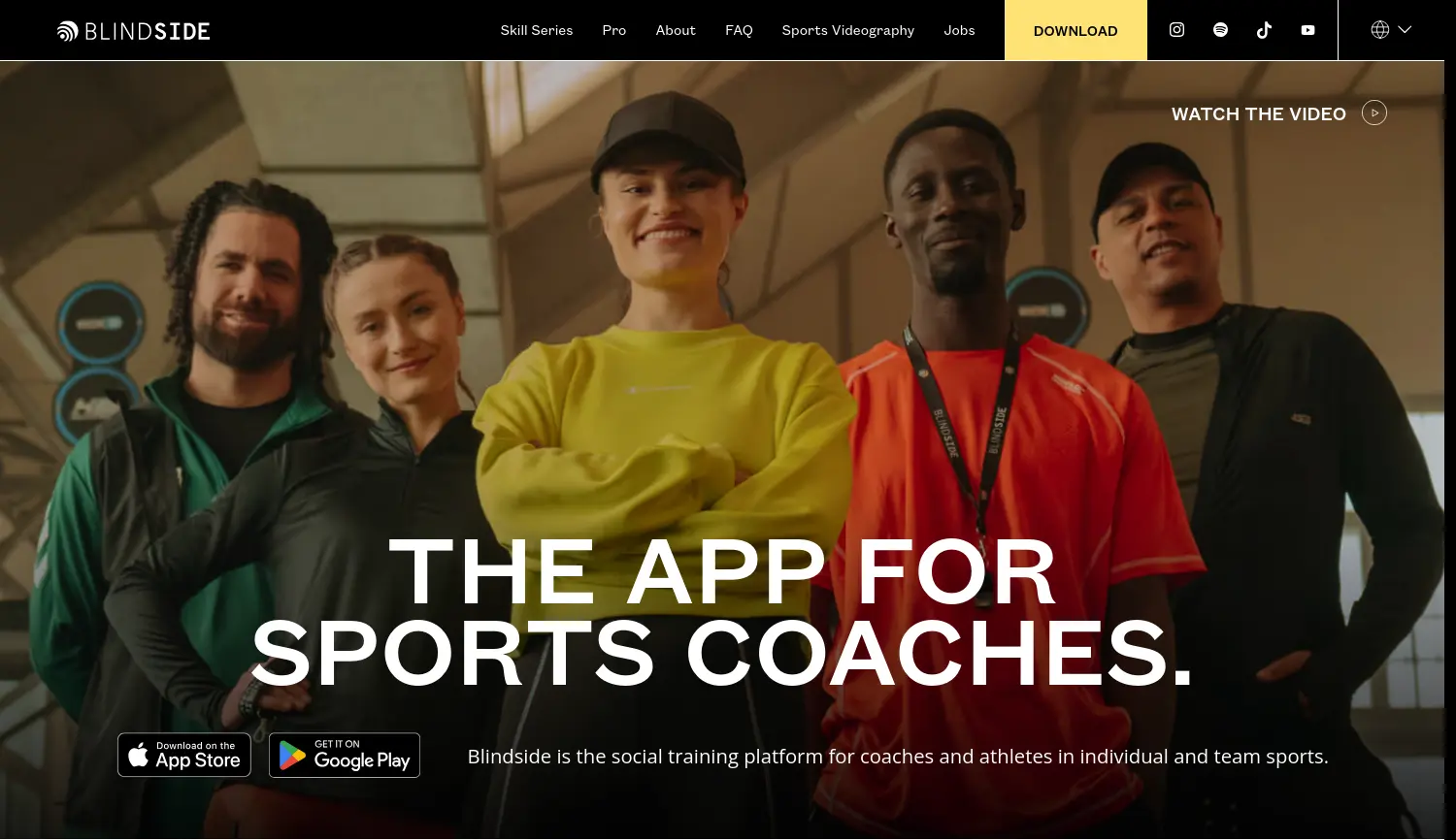 Website der Firma Blindside HB GmbH