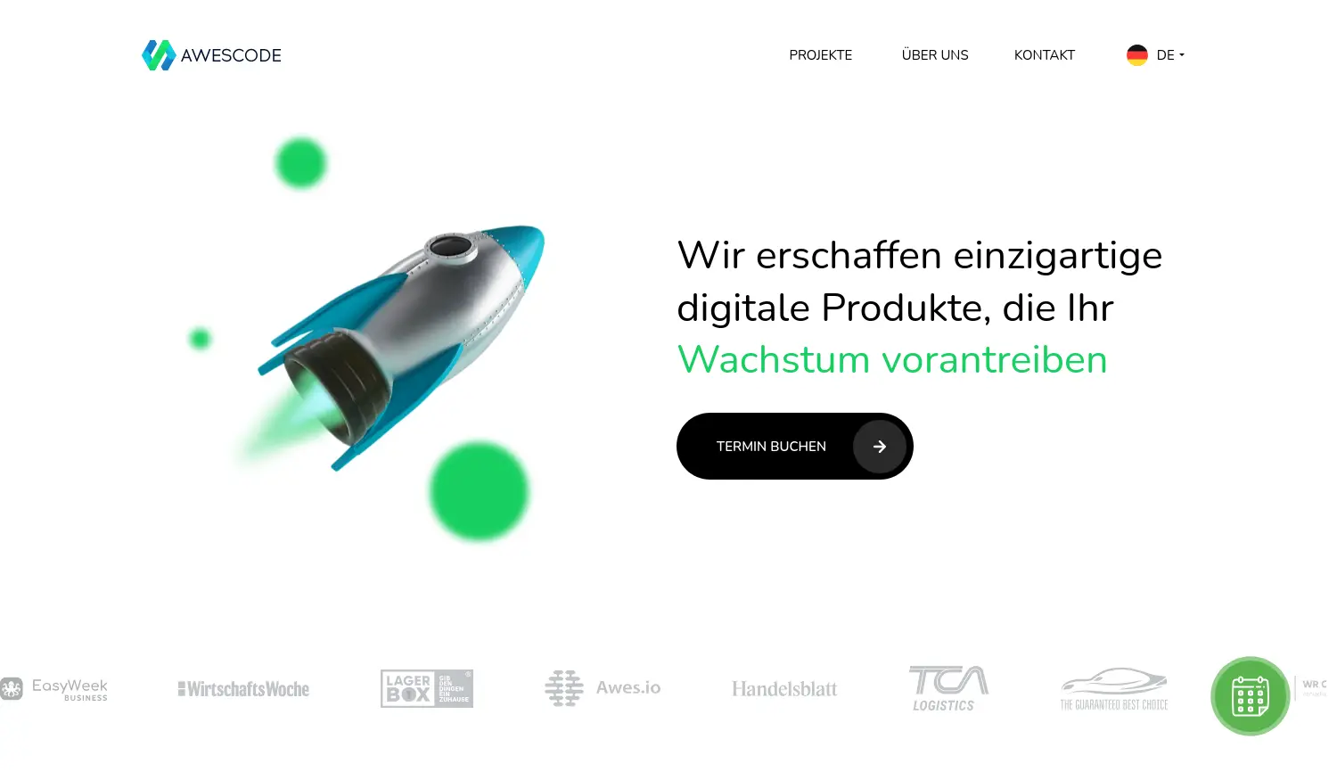 Website der Firma Awescode GmbH