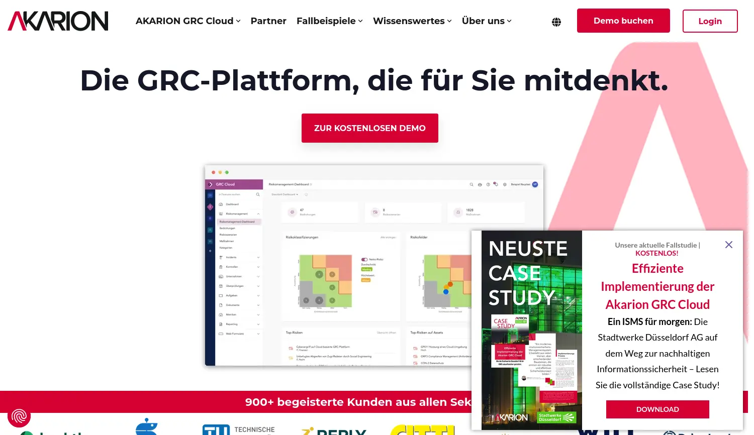 Website der Firma Akarion GmbH
