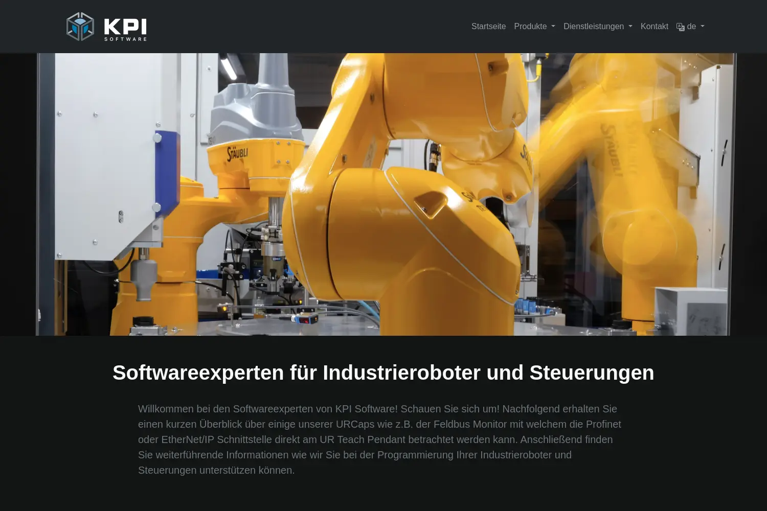 Website der Firma KPI Software GmbH