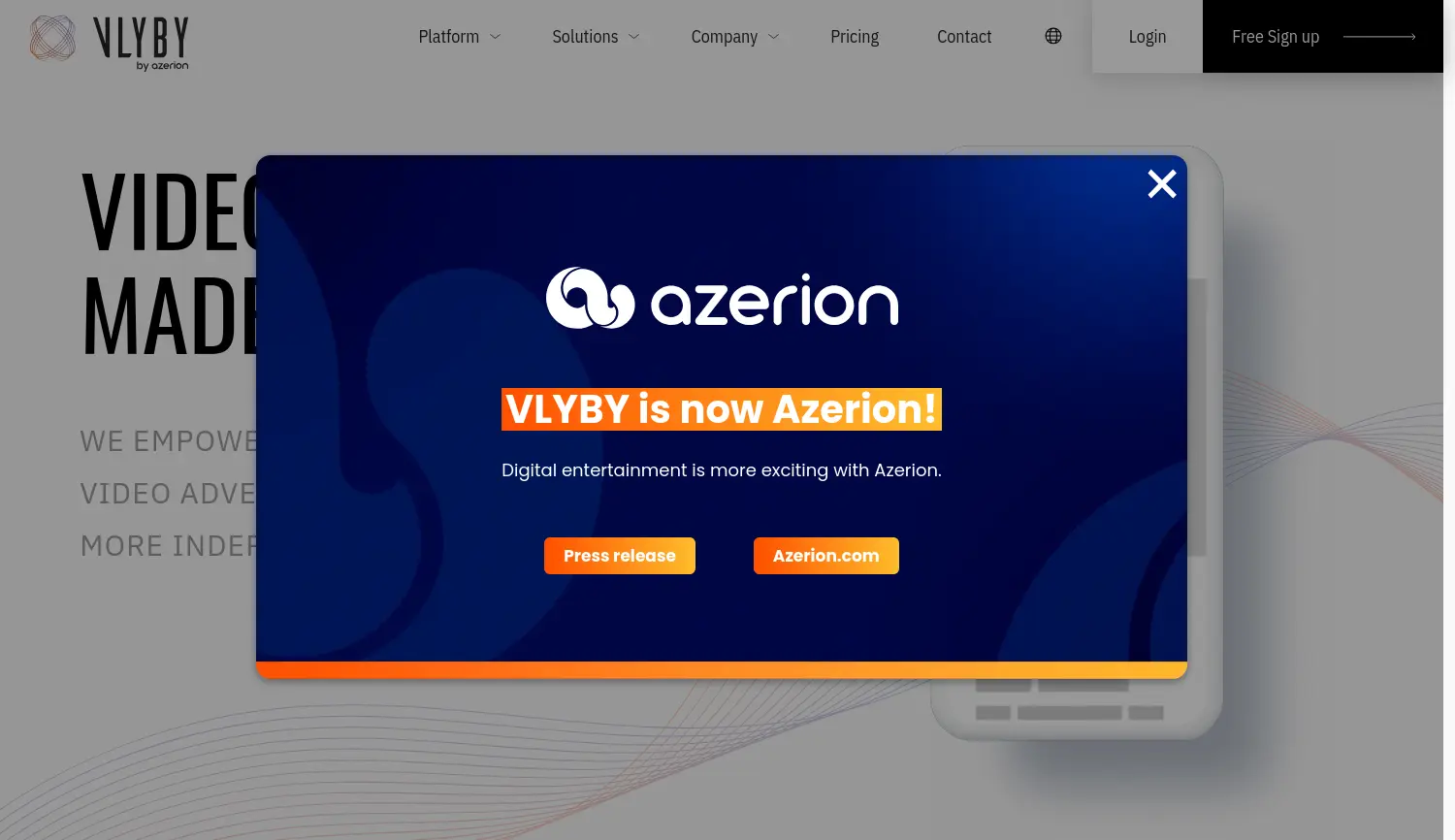 Website der Firma VLYBY Digital GmbH