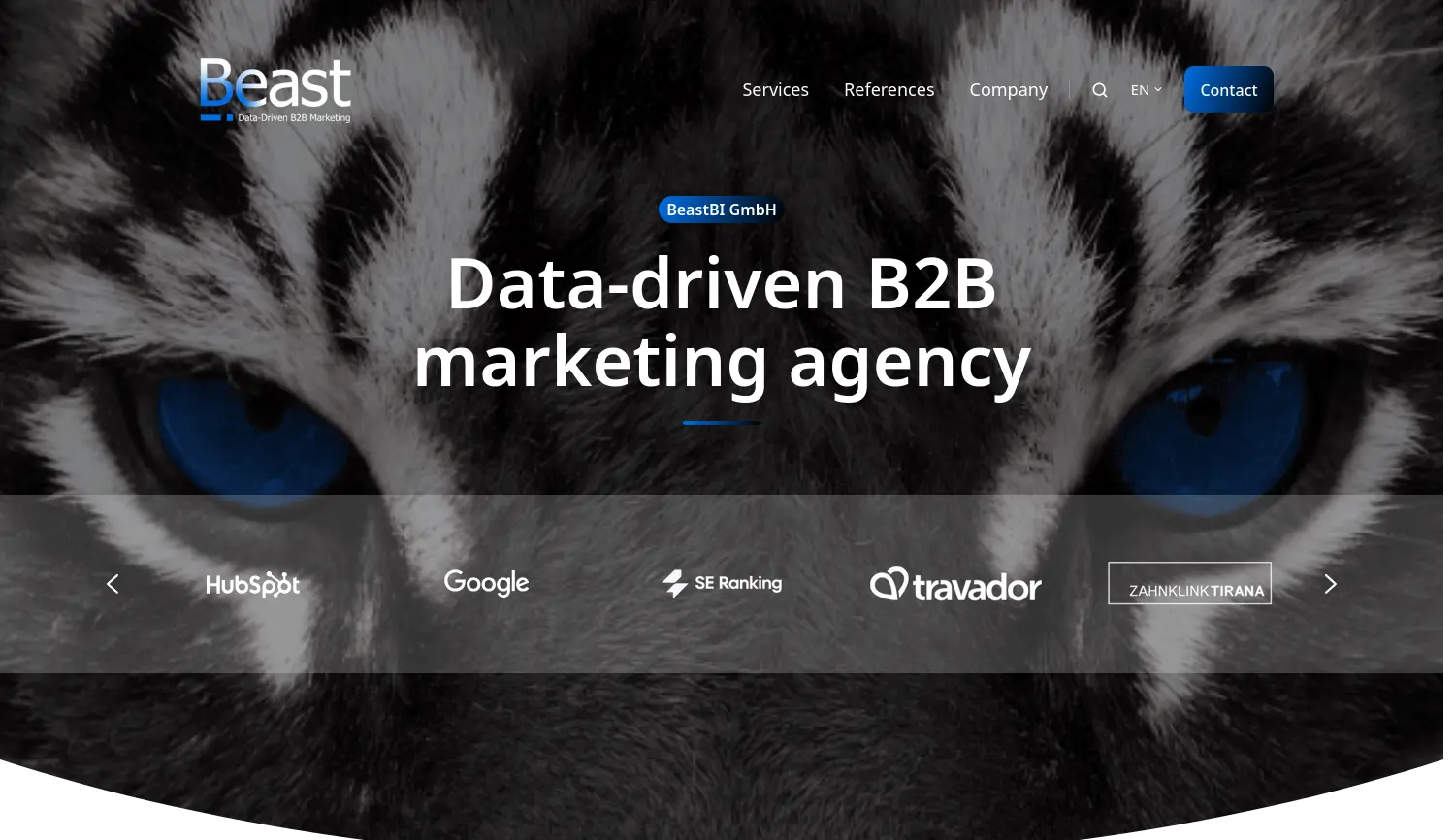 Website der Firma BeastBI GmbH