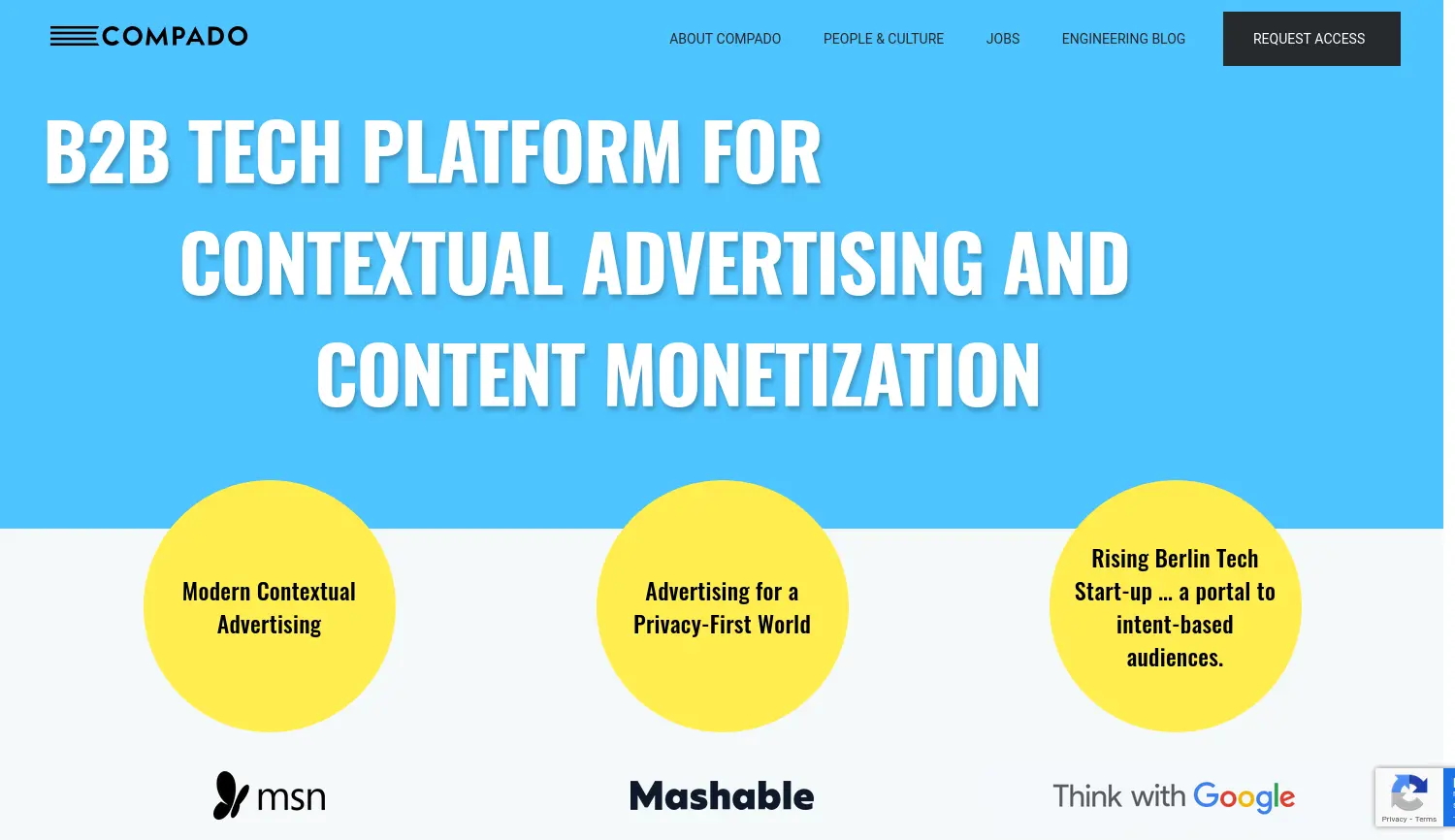 Website der Firma Compado GmbH