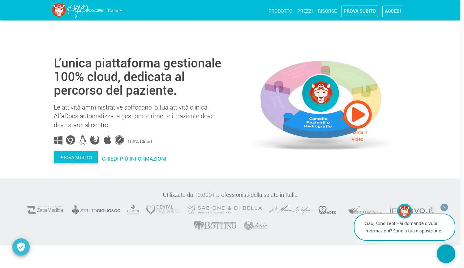 Website der Firma AlfaDocs GmbH