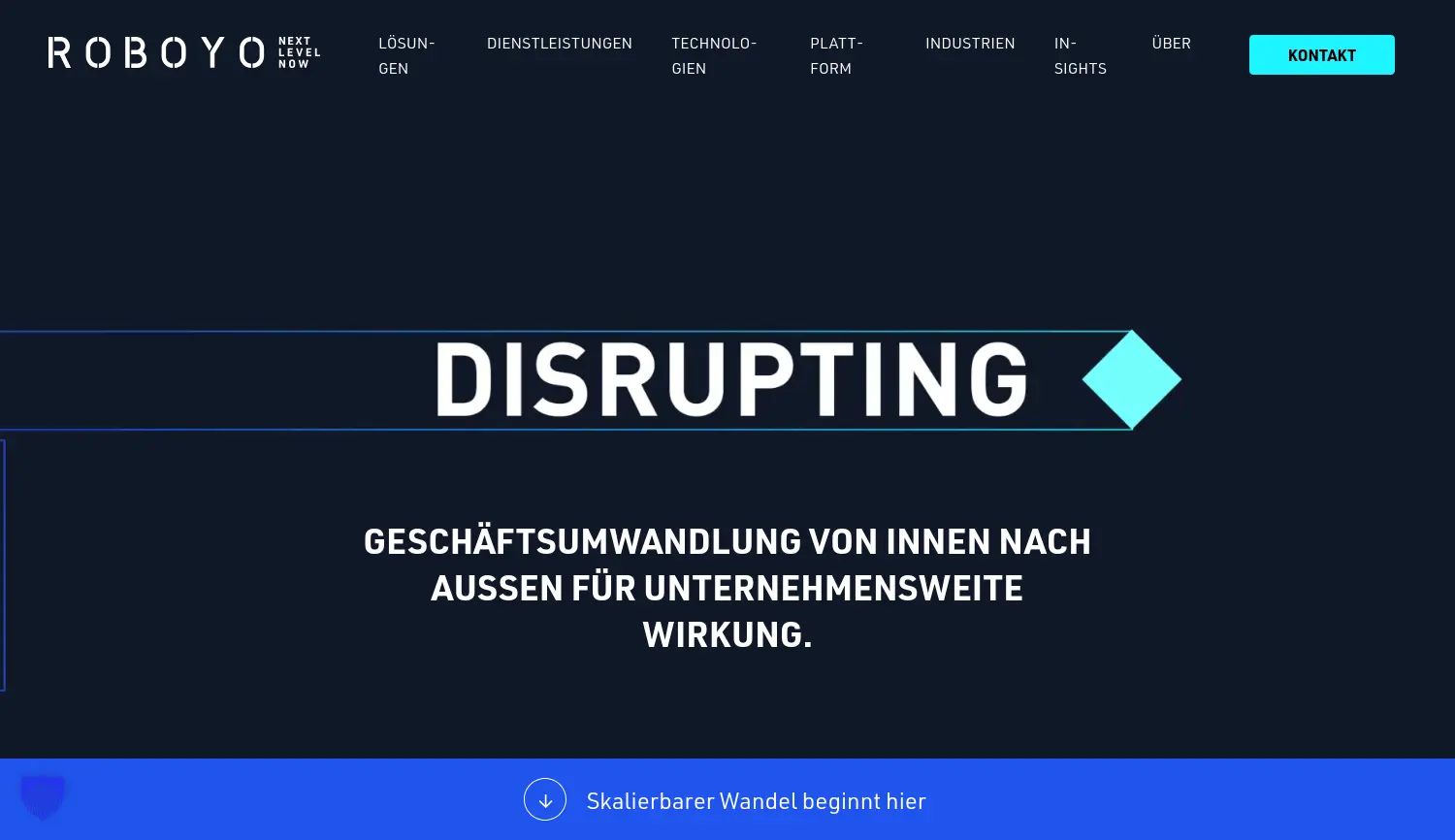 Website der Firma Roboyo Group Limited