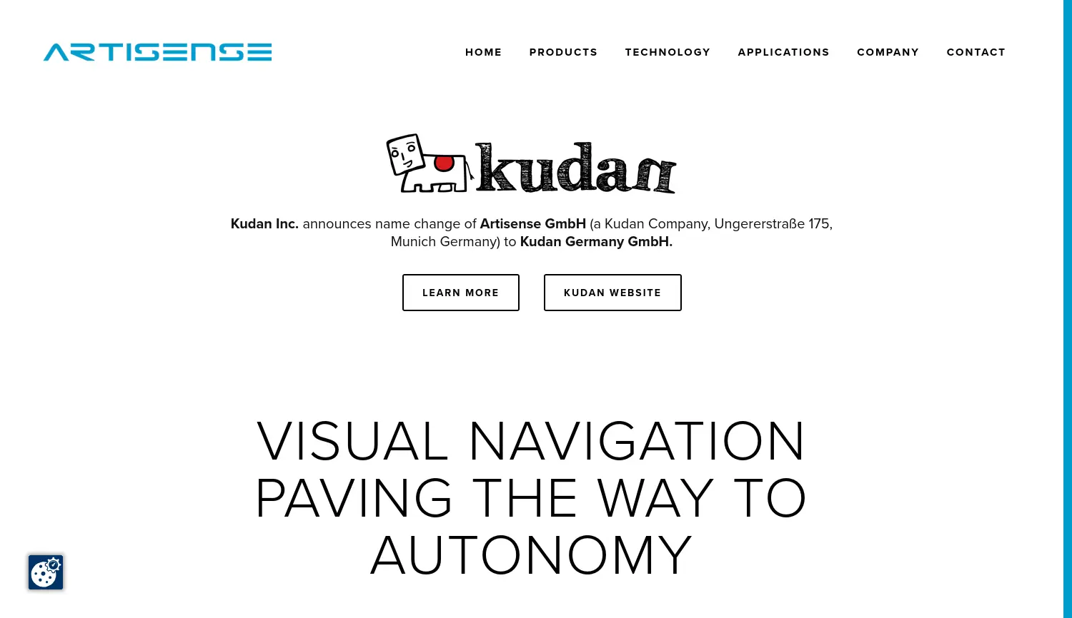 Website der Firma Kudan Germany GmbH