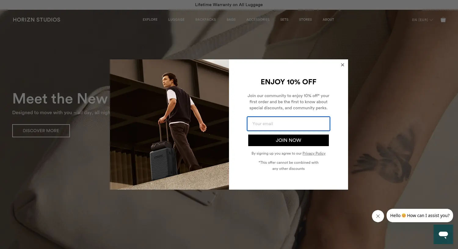 Website der Firma HS New Travel GmbH
