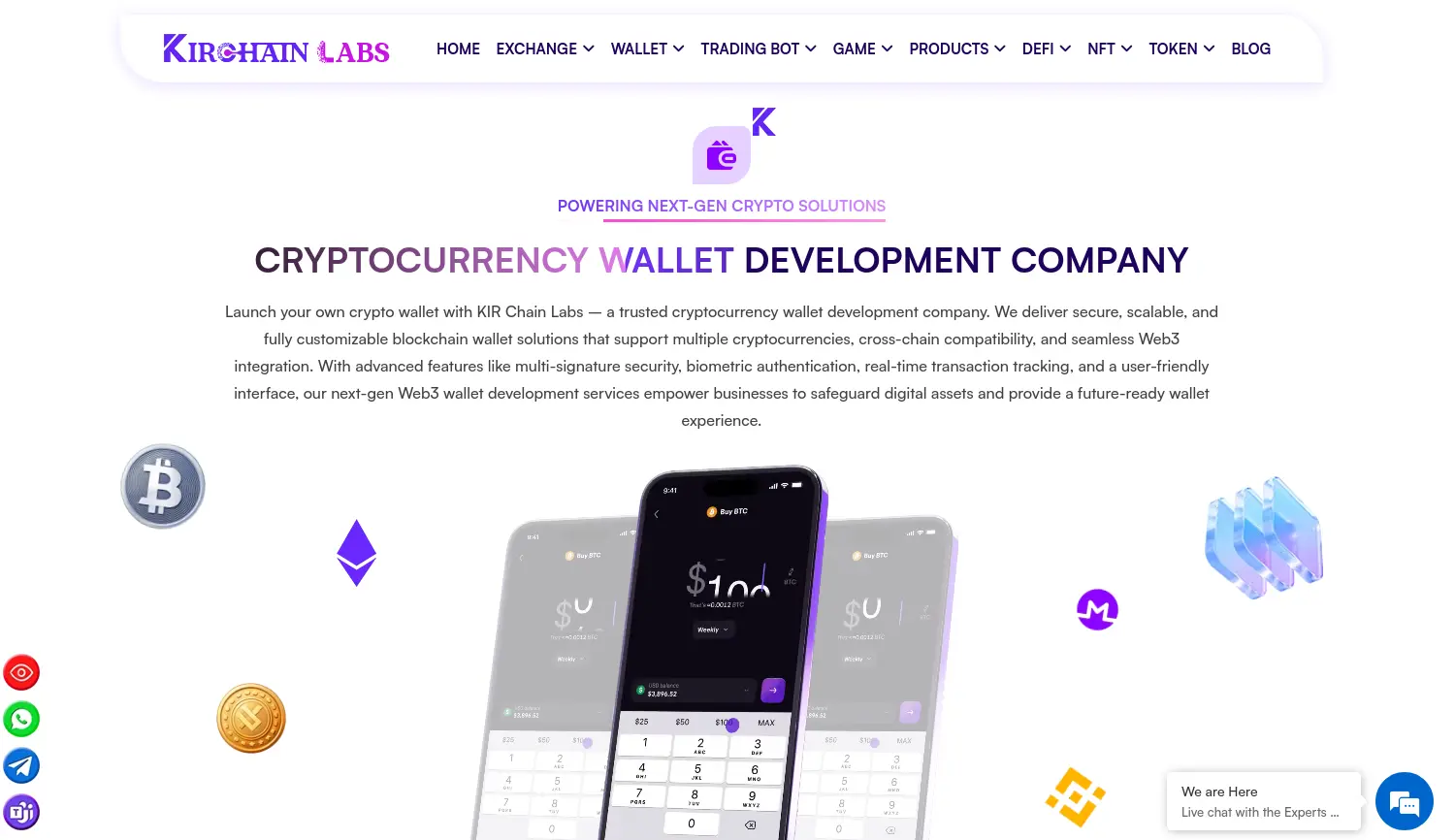 Website der Firma KIR Chain Labs