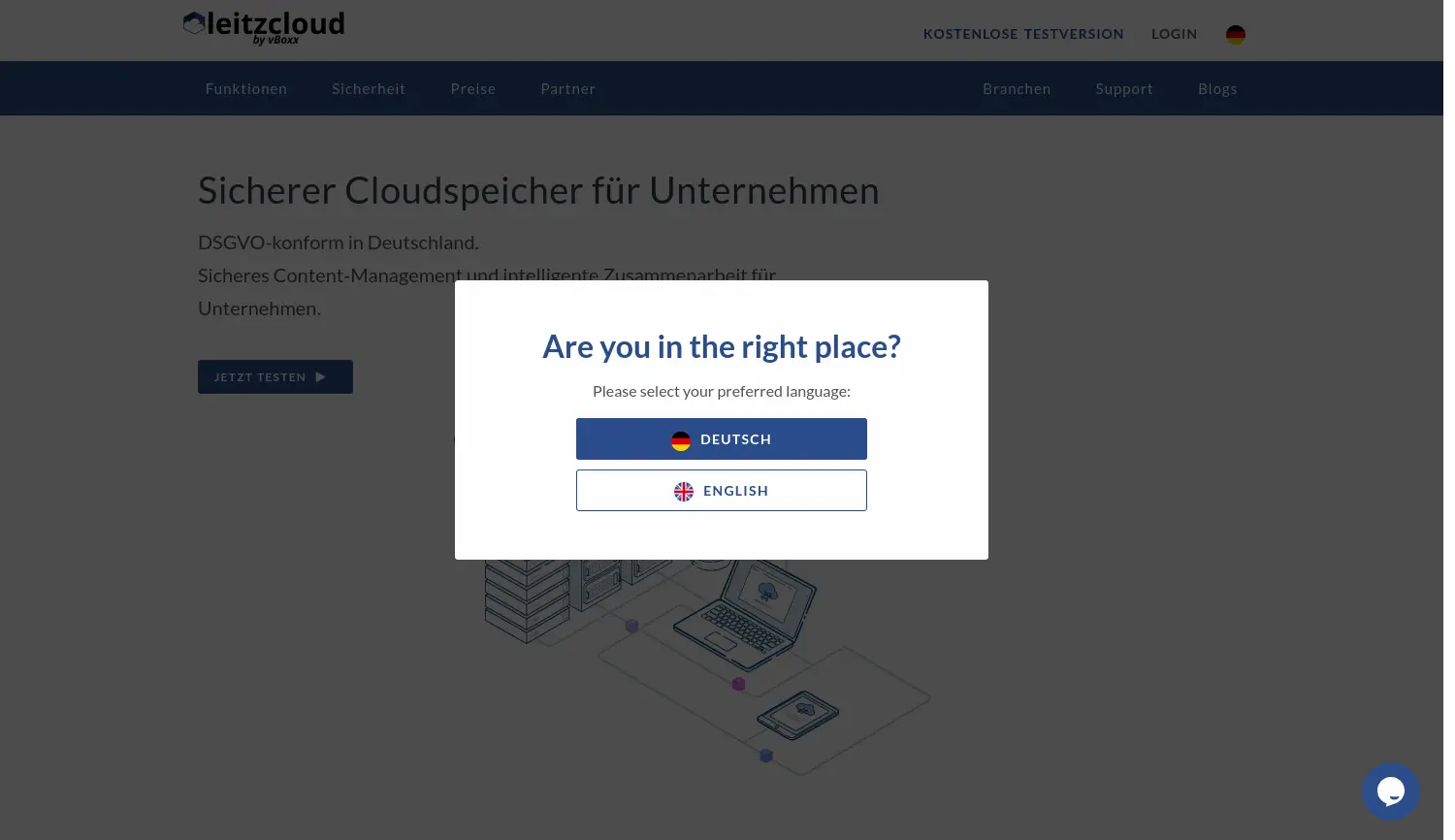 Website der Firma leitzcloud