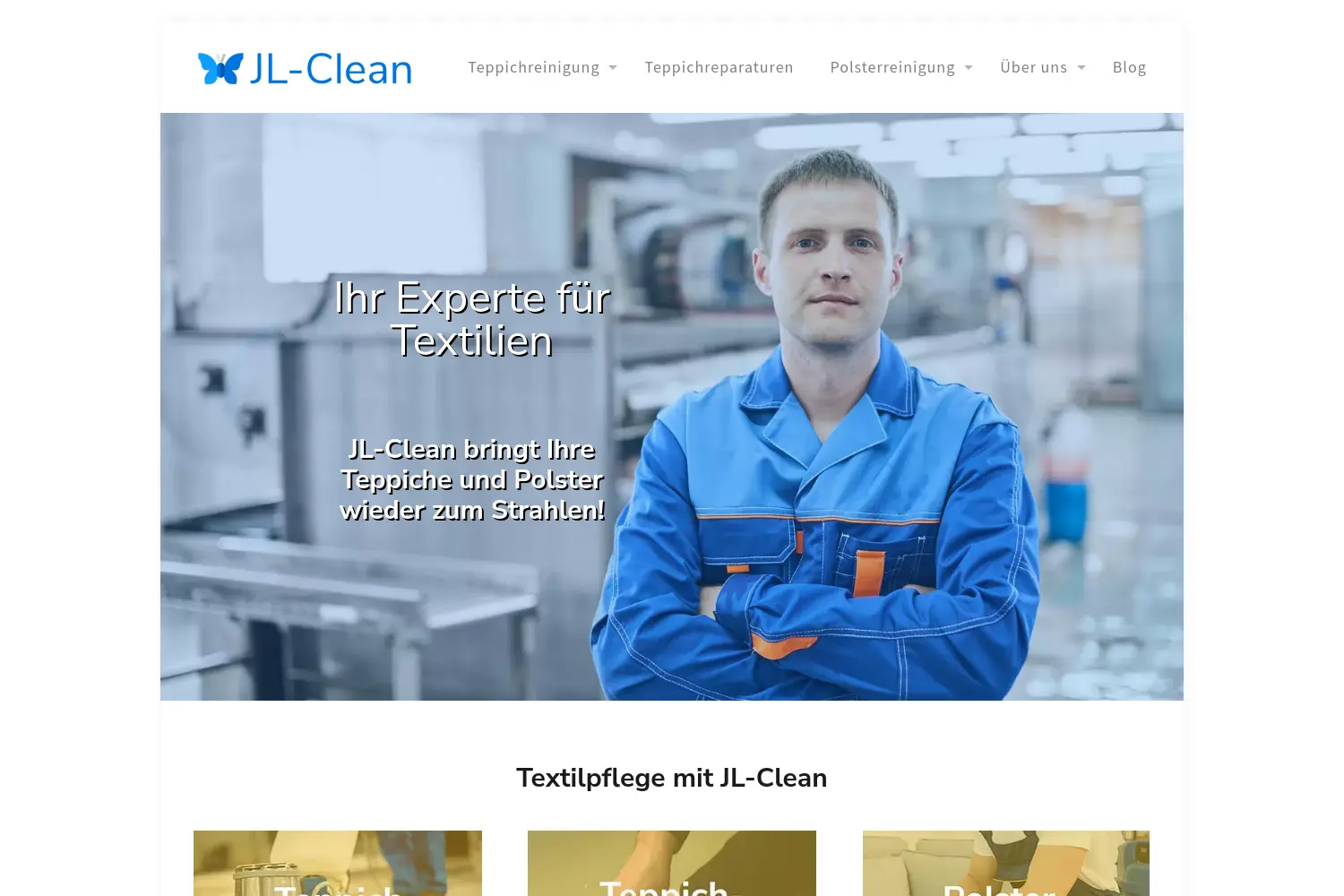 Website der Firma Detergeo GmbH