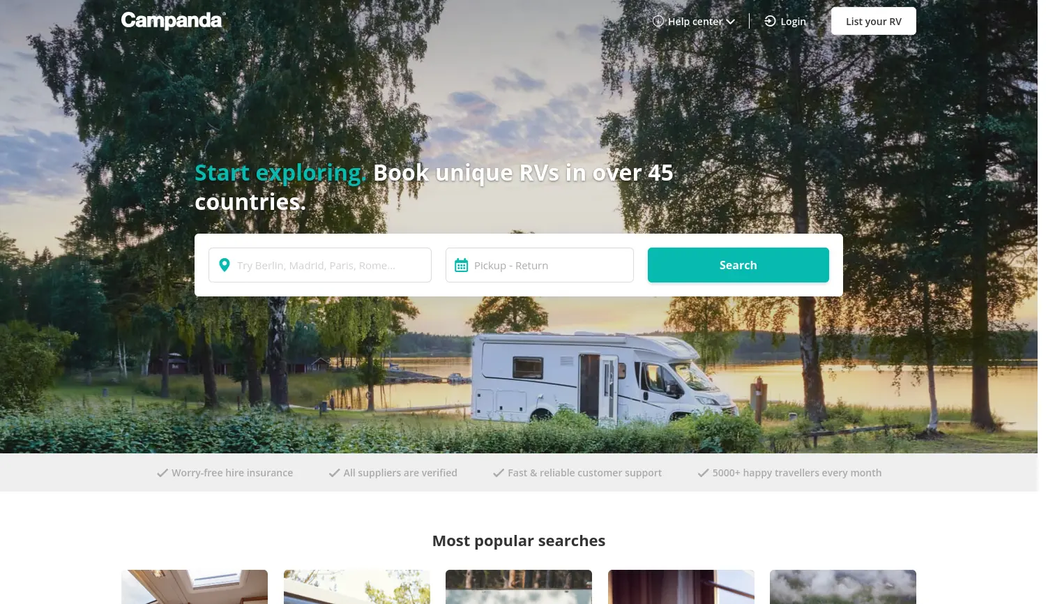 Website der Firma Campanda GmbH