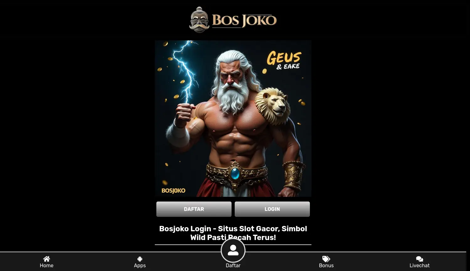 Website der Firma Bosjoko