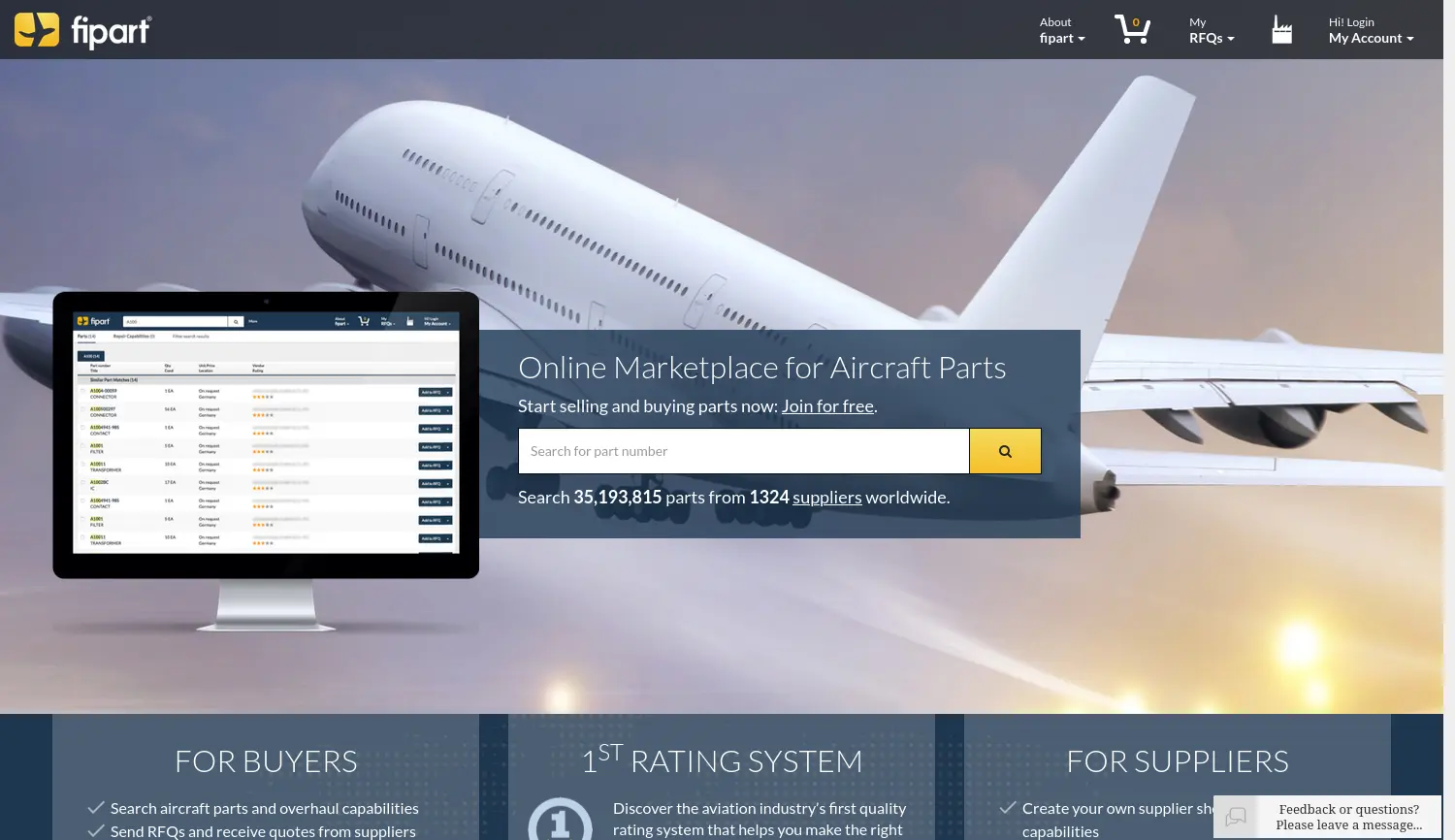 Website der Firma fipart