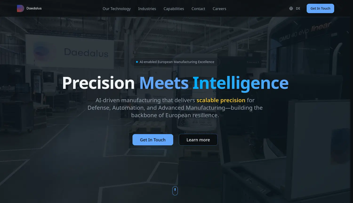 Website der Firma Daedalus GmbH