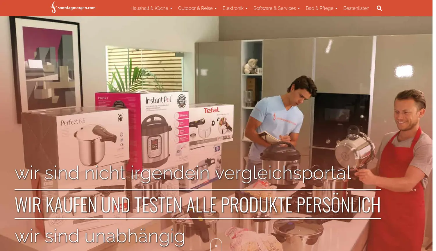 Website der Firma Sonntagmorgen