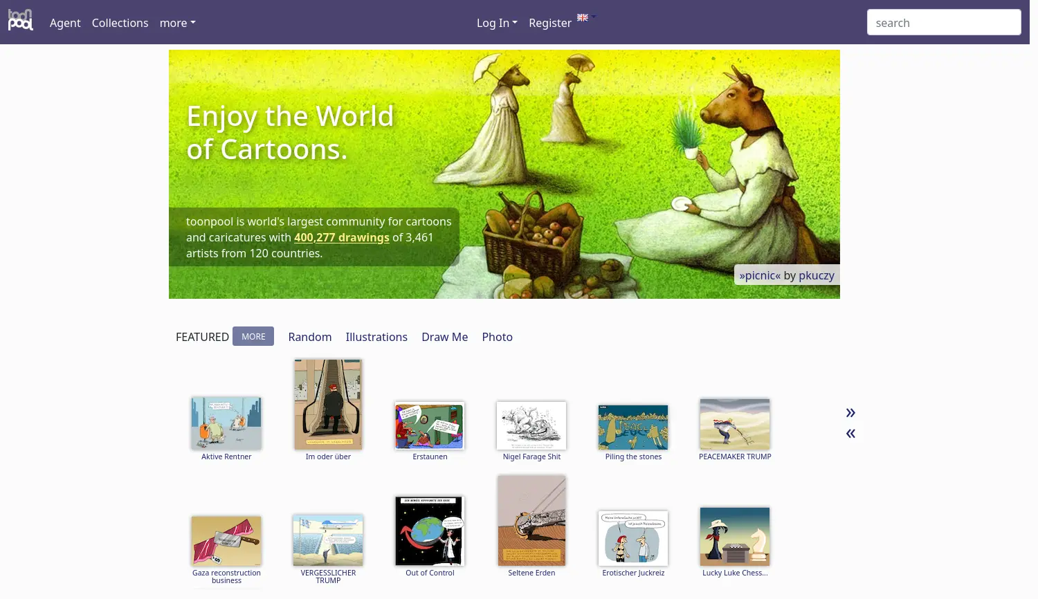 Website der Firma toonpool.com GmbH