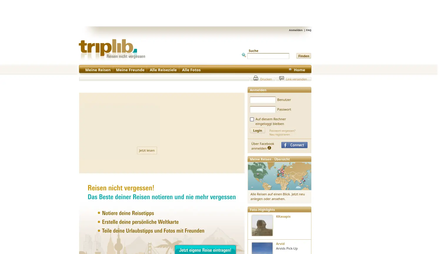 Website der Firma triplib. GmbH