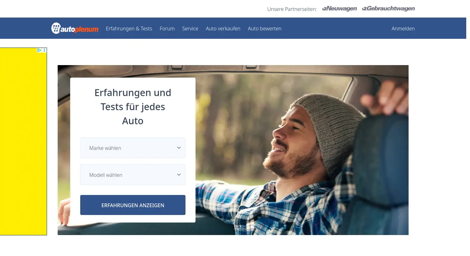 Website der Firma Autoplenum GmbH