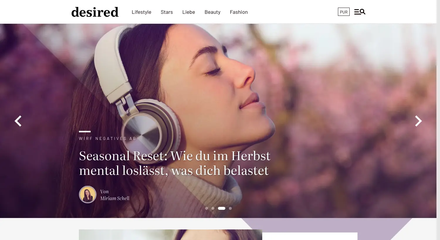 Website der Firma DESIRED GmbH