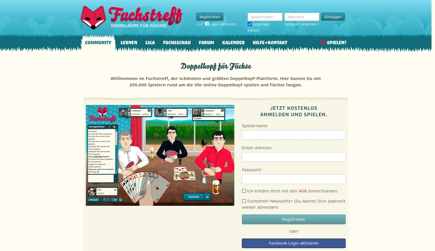 Website der Firma Fuchstreff