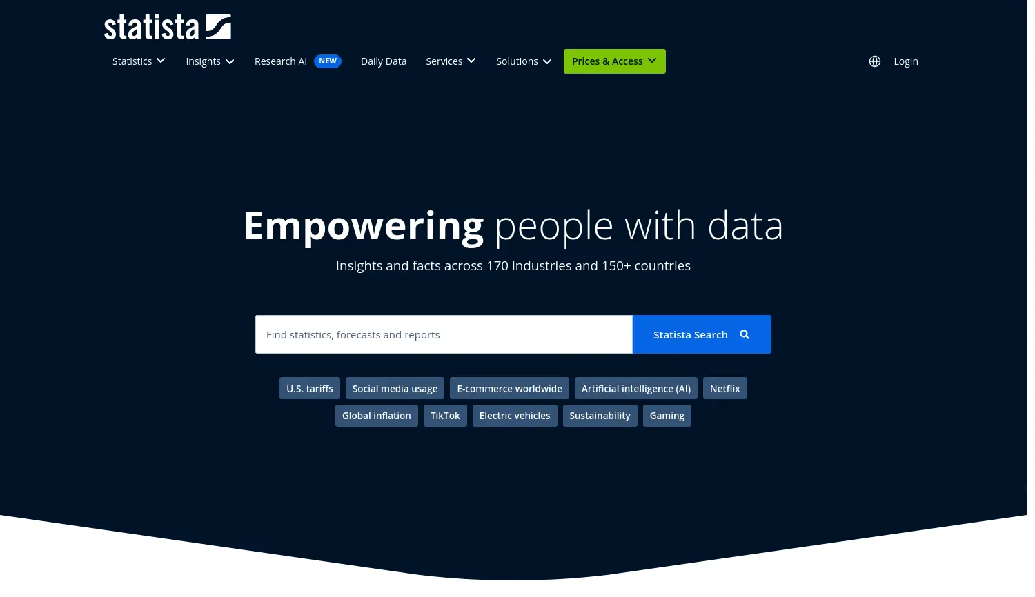 Website der Firma Statista GmbH