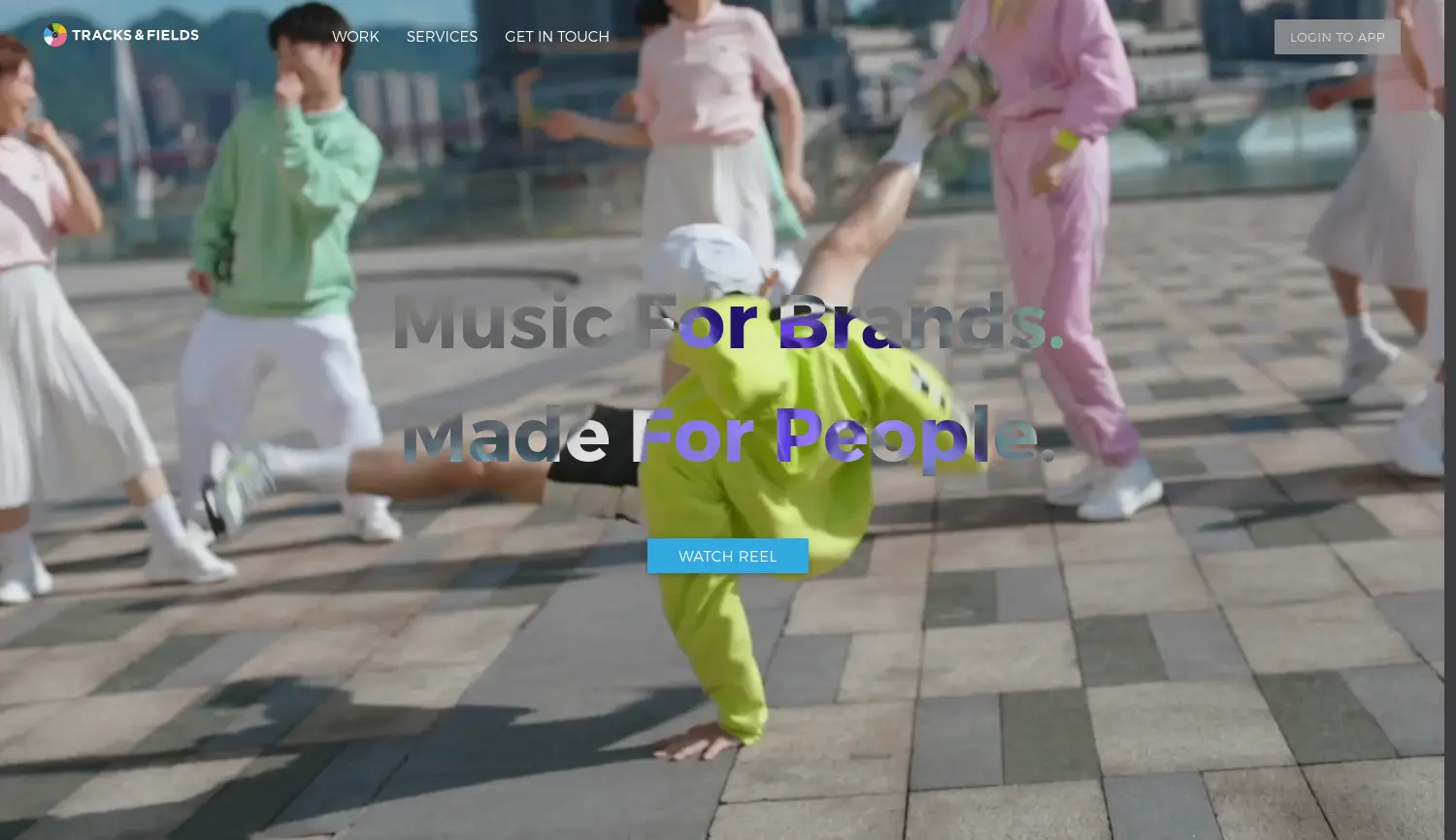 Website der Firma Tracks & Fields