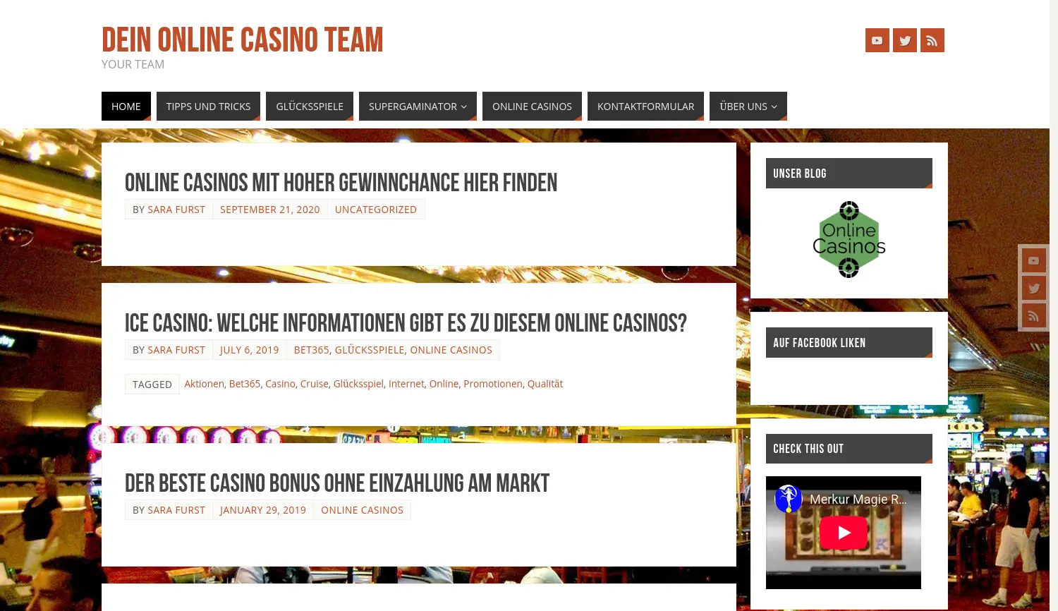 Website der Firma Your Team