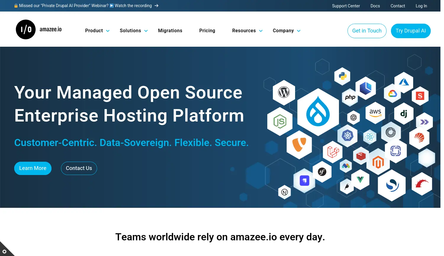 Website der Firma amazee.io