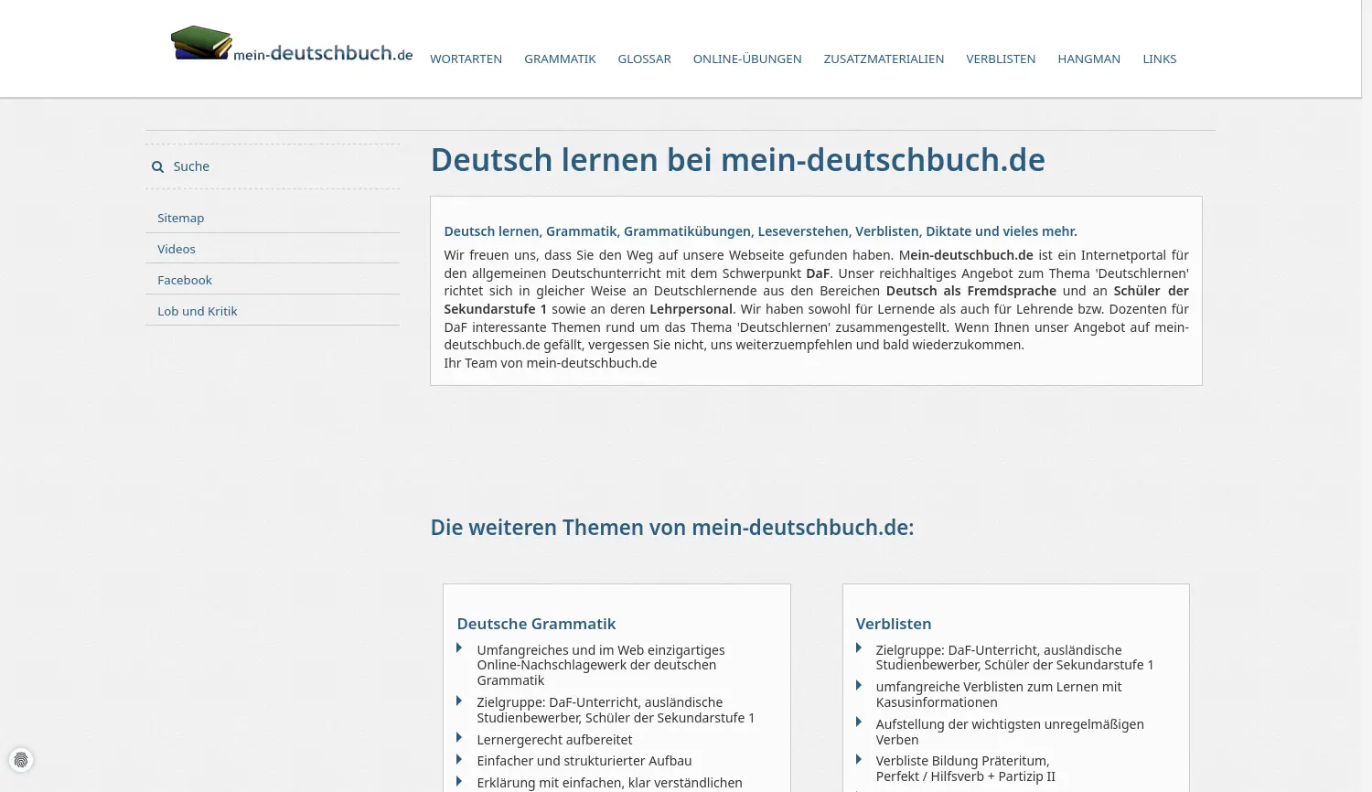 Website der Firma mein-deutschbuch.de