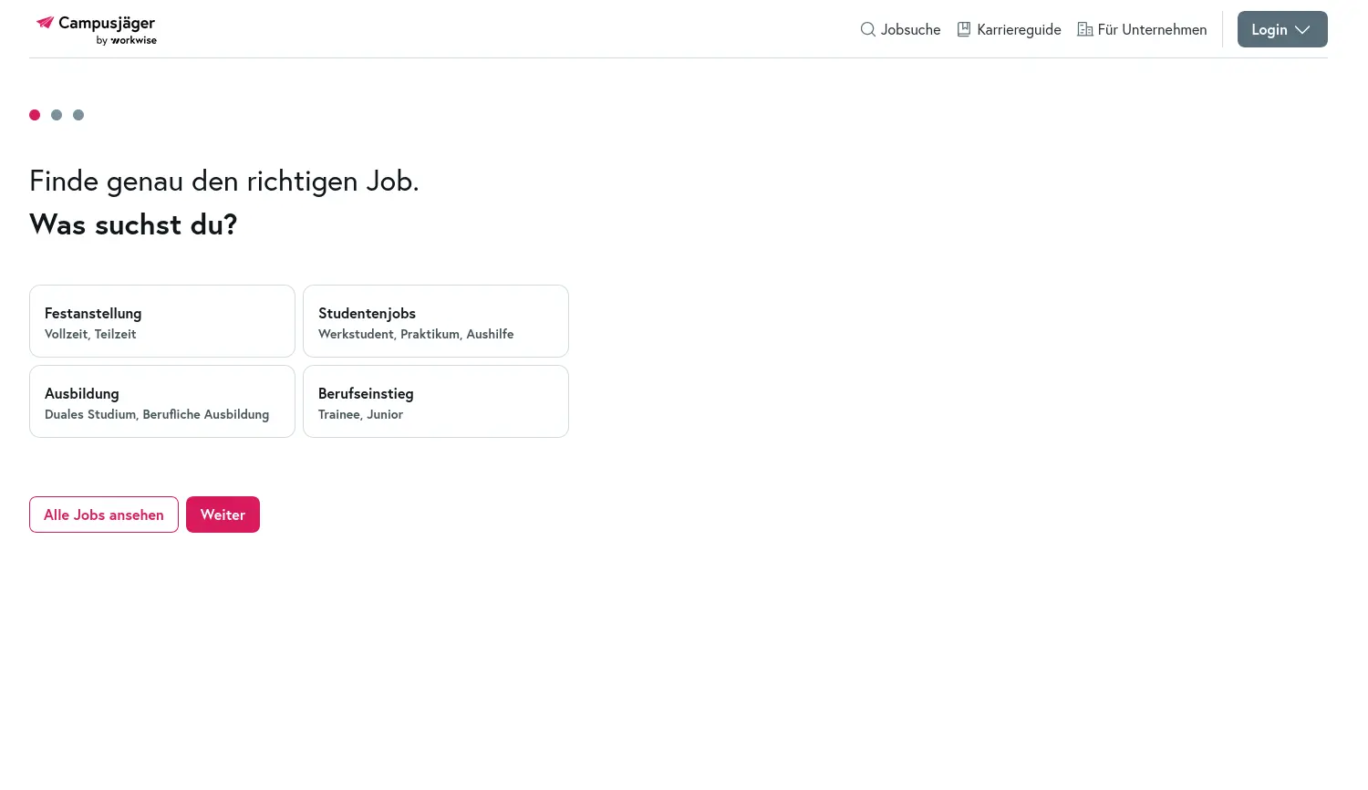 Website der Firma Workwise GmbH