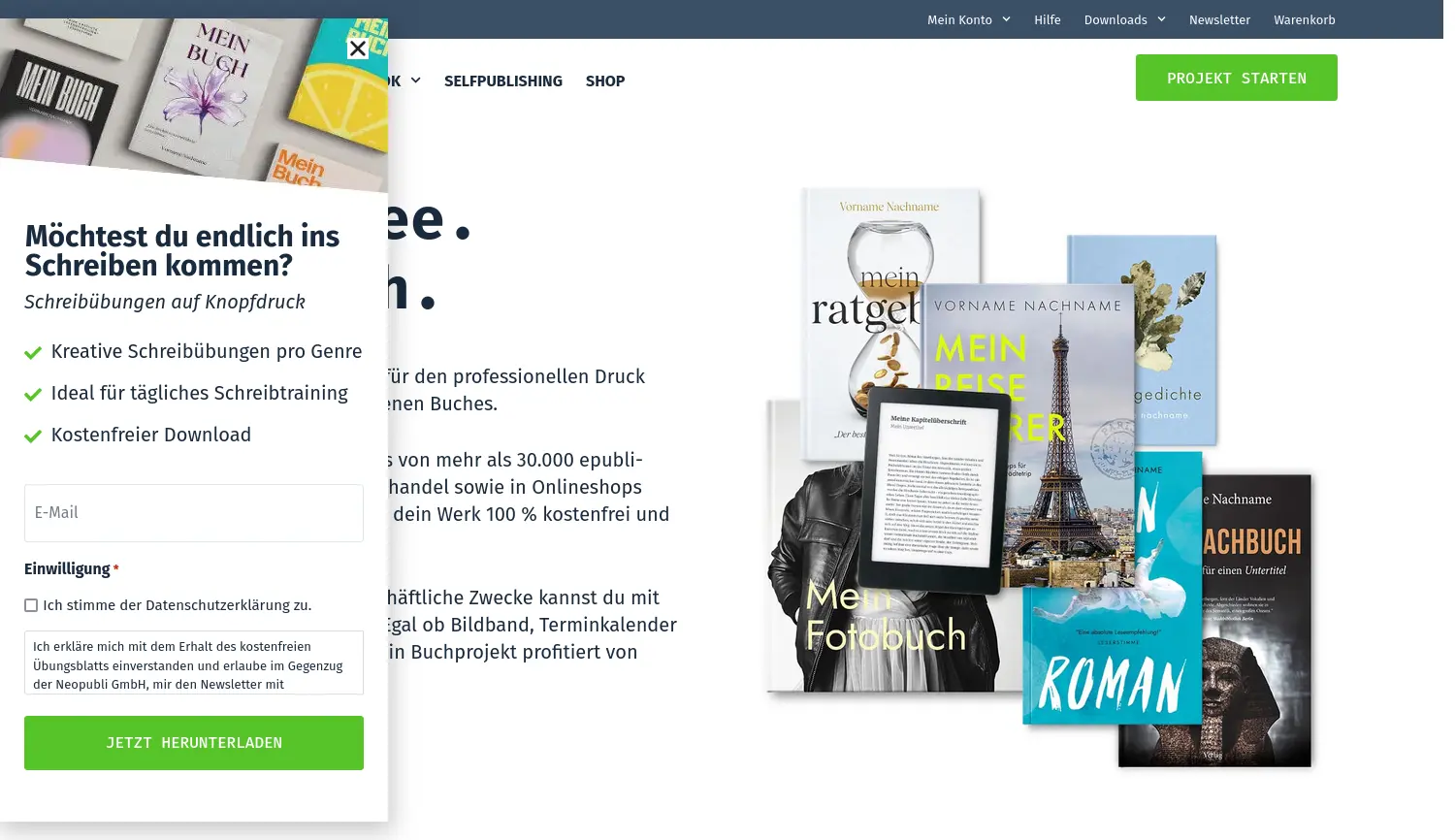 Website der Firma Neopubli GmbH