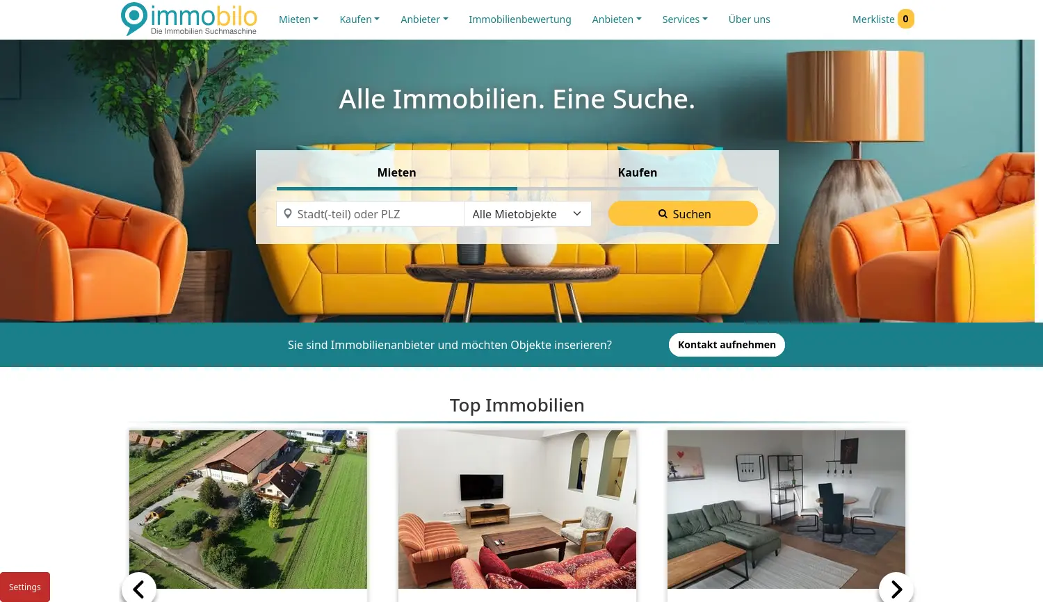 Website der Firma classmarkets GmbH