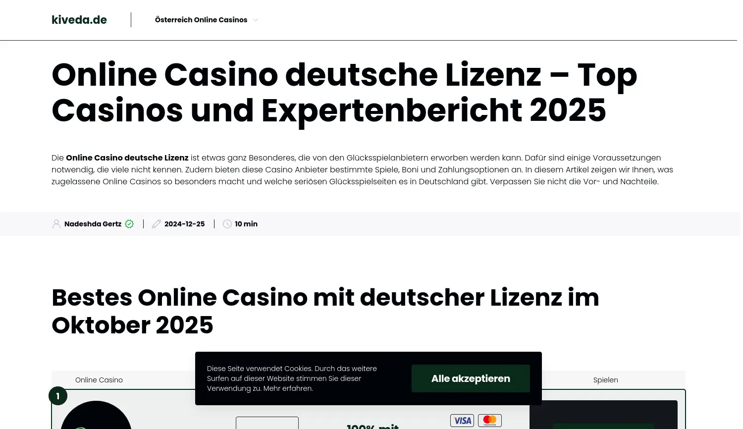 Website der Firma kiveda