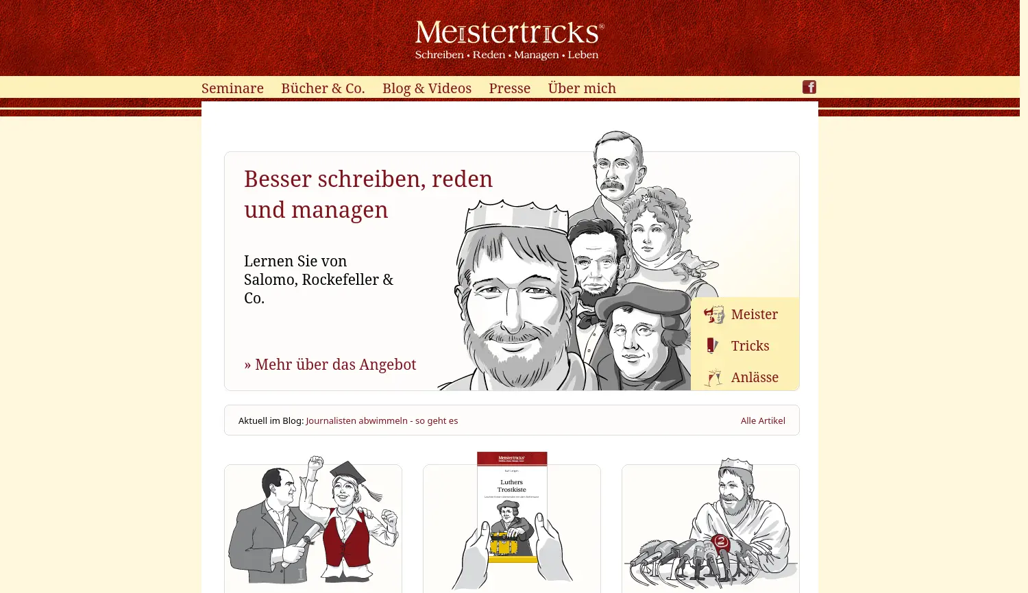 Website der Firma Dr. Ralf Lengen – Meistertricks