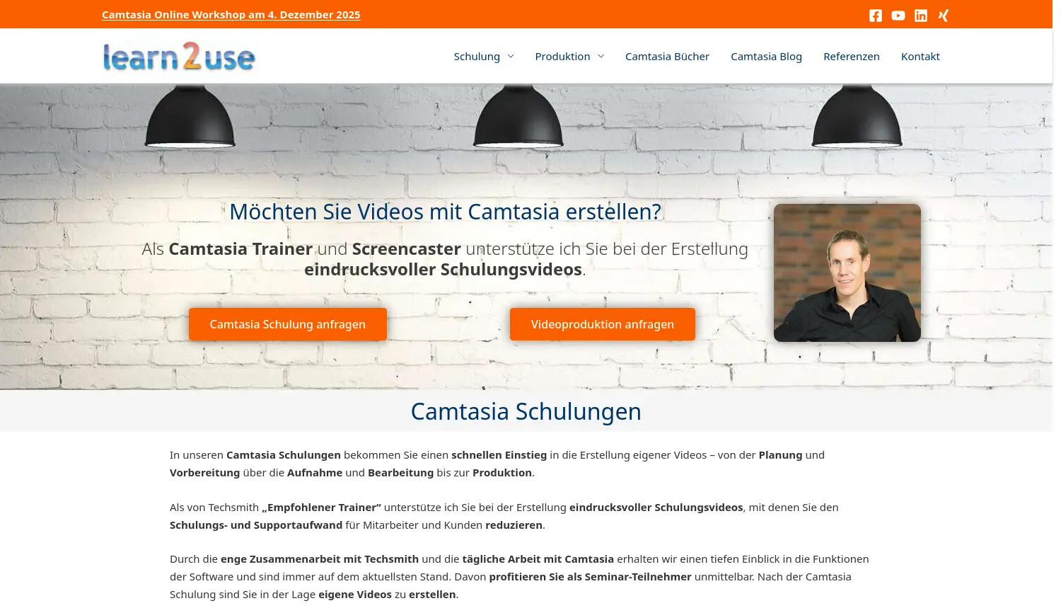 Website der Firma Andreas Pilz learn2use
