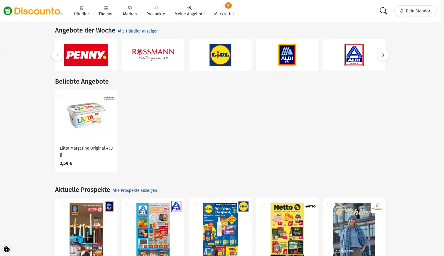 Website der Firma DISCOUNTO Produktinformationsgesellschaft mbH