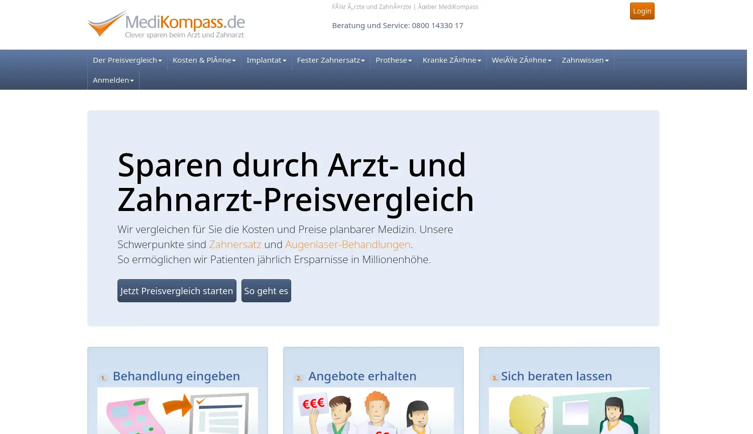 Website der Firma MediKompass