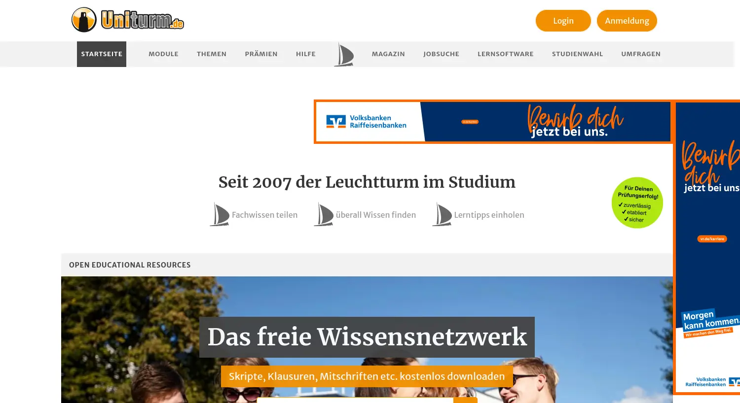 Website der Firma Uniturm