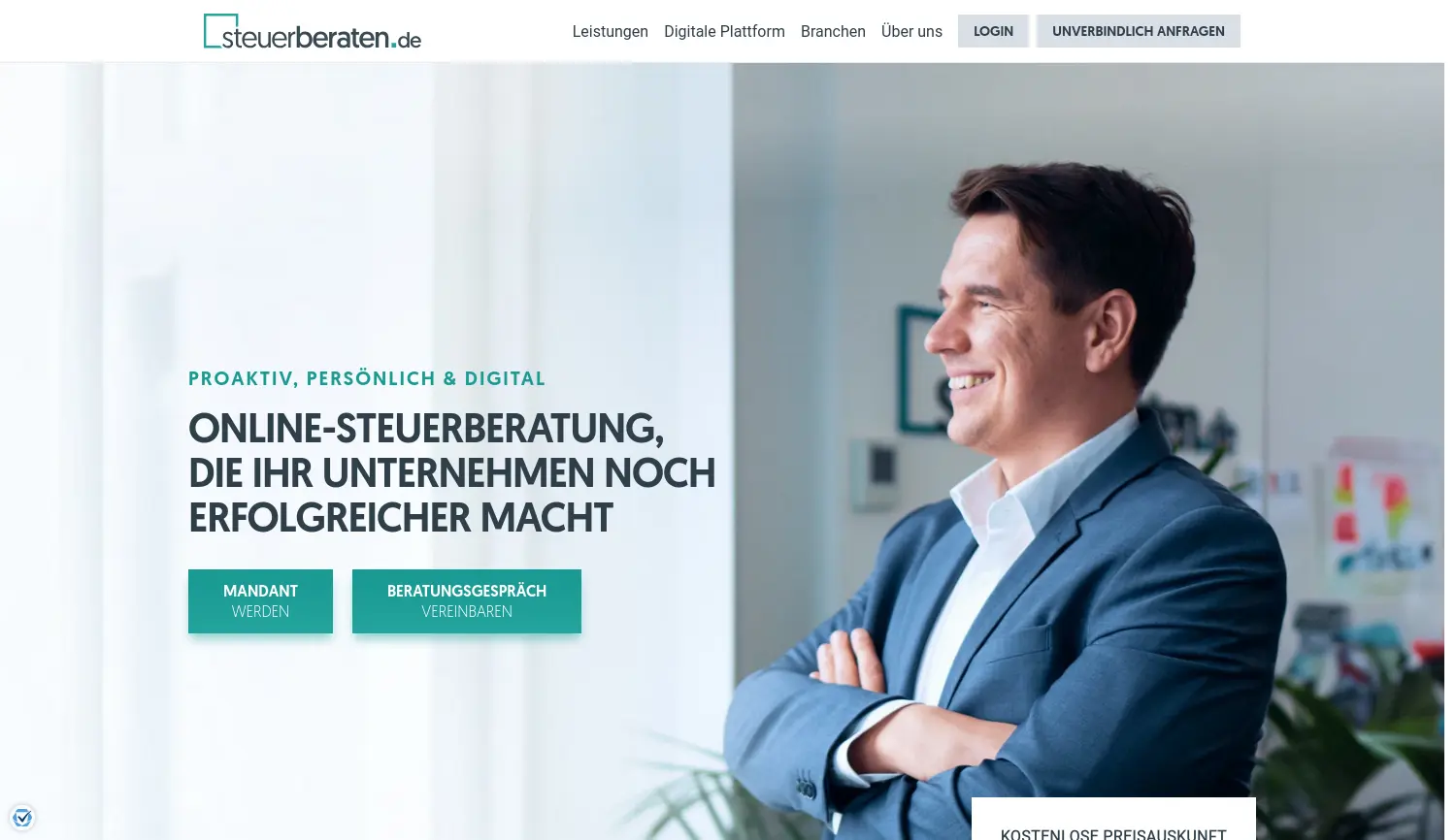 Website der Firma steuerberaten.de Steuerberatungsgesellschaft mbH