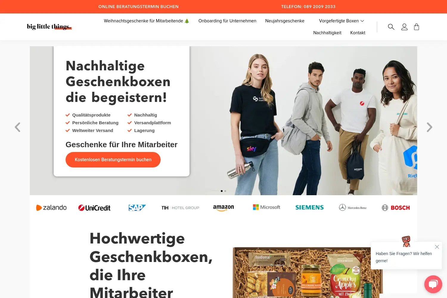 Website der Firma big little things GmbH