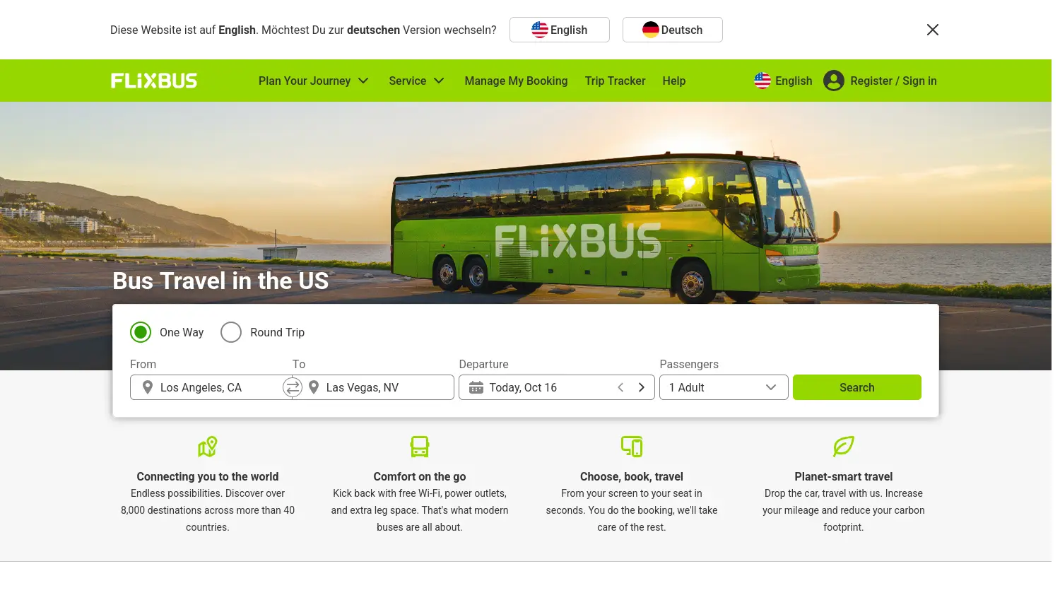 Website der Firma Flix SE