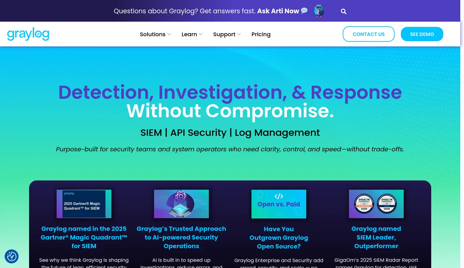 Website der Firma GRAYLOG GERMANY GMBH