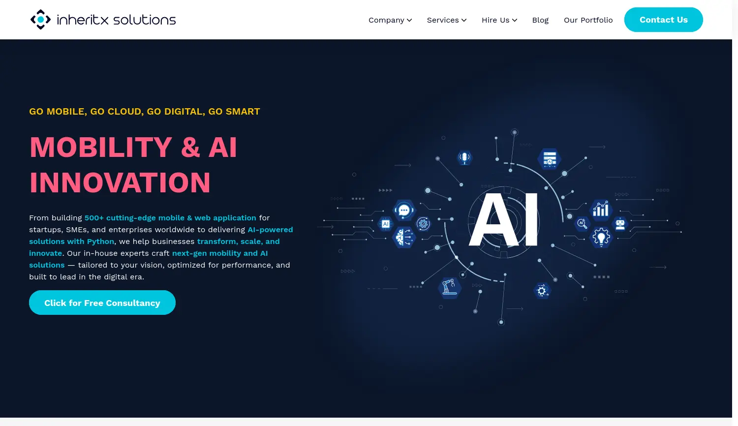 Website der Firma InheritX Solutions