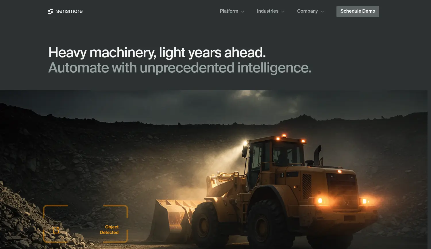 Website der Firma sensmore GmbH