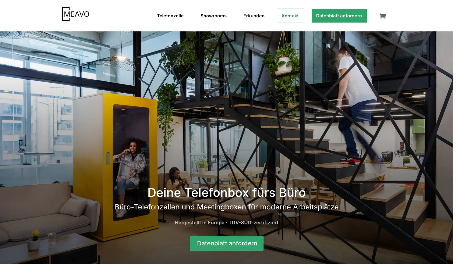 Website der Firma MEAVO Limited