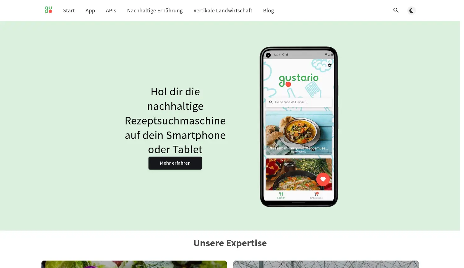 Website der Firma gustar.io Nachhaltige Technologien UG (haftungsbeschränkt)