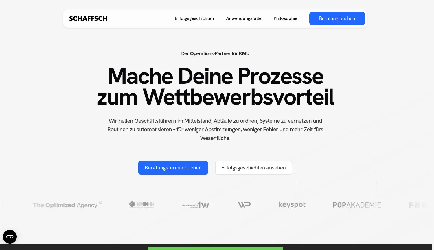 Website der Firma SCHAFFSCH
