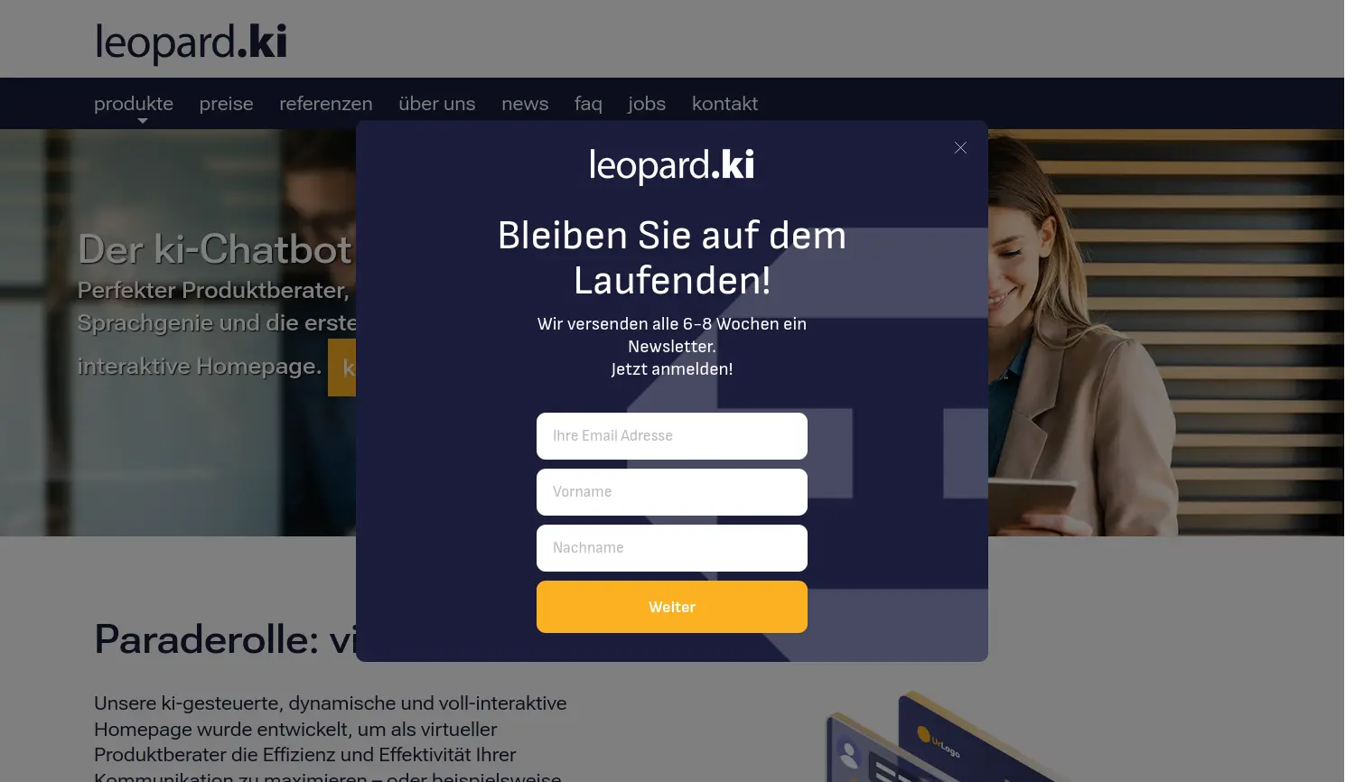 Website der Firma leopard.ki